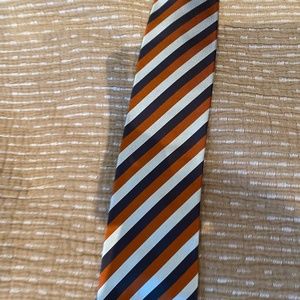 Valentino Brown Diagonal  Striped tie Brown & Blue